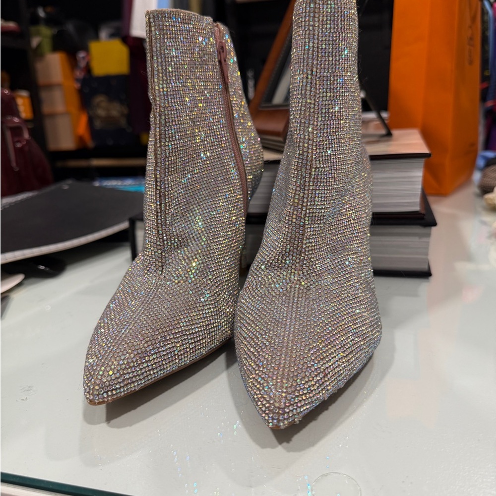 Gianni Bini Rhinestone Embellished Stiletto Dress Booties